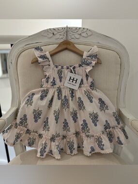 🤍 24 Mth pale Pink Floral & Ruffle Princess Sundress for Baby Girl NWT